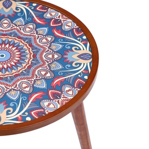 Table basse gigogne en bois de manguier massif, fabrication artisanale, design moderne haut de gamme pour salon de luxe - Product Image 2