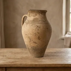 Vase en céramique turque vintage Avanos, poterie artisanale rustique, pot décoratif, décoration de maison de style campagnard méditerranéen - Product Image 4