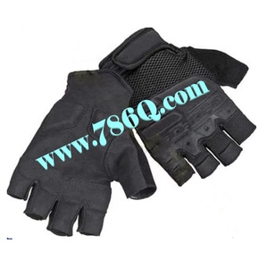 Demi Doigt Noir Gants Tactique Moto Cyclisme Gym Sports Anti Corde En Cuir Trekking Gants - Product Image 1