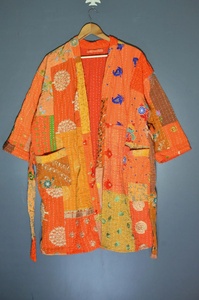 แจ็กเก็ตผ้าควิลท์ khambadiya วินเทจผ้าชีฟองงานเย็บปะแบบอินเดีย - Product Image 3