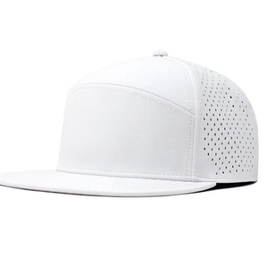 Unisex 6-Panel Snapback <b>Cap</b> Solid Color Mesh Breathable Adjustable Flat Brim Baseball Hat for Adults Casual Spring Summer Wear - Product Image 3
