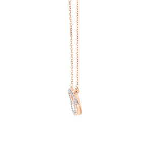 Collar con Colgante de Círculos Entrelazados de Diamantes Cultivados en Laboratorio en Oro Rosa - Product Image 1