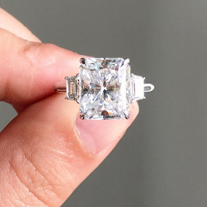 Anillo de Diamantes Moissanite VVS de Lujo de la Mejor Calidad, Joyería Fina Premium para Compromiso, Aniversario de Bodas, Promesa y Novia - Product Image 6