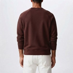 Tendance du moment : Sweat-shirt unisexe bordeaux à col rond, coupe classique, tricoté 100% coton, pull décontracté brodé style Hip Hop - Product Image 5