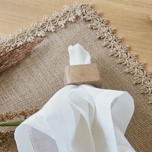 Anneaux de serviette en bois de style farmhouse, porte-serviettes naturels faits à la main pour tables à manger, mariages, banquets, événements et décoration rustique - Product Image 1