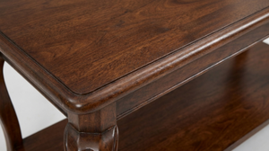 Traditional Farmhouse Wood Coffee <b>Table</b> with <b>Storage</b> Shelf Movable <b>Side</b> <b>Table</b> for Living Room Furniture - Product Image 2
