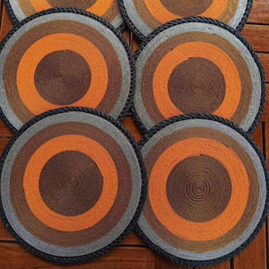 Luxury Handmade Embroidery Solid Pattern Eco-Friendly <b>Beaded</b> <b>Placemats</b> Indian Style Customizable for Wedding Home Events - Product Image 1