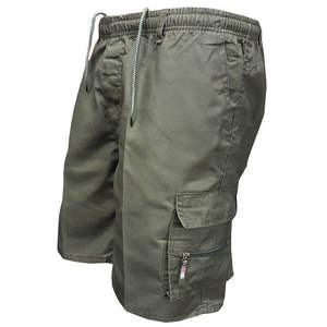 Shorts cargo pour homme d'été avec cordon de serrage, éco-responsables, taille élastique, plusieurs poches, décontractés, sportifs, de loisirs - Product Image 5