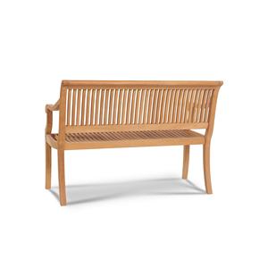 Banc de jardin en teck de qualité supérieure avec structure robuste et finition naturelle pour un confort extérieur intemporel - Product Image 3