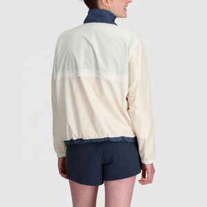 Ensemble short long coupe-vent en nylon pour femme, tailles plus, vente en gros, fermeture éclair sur le devant, taille élastique, imperméable, hiver et été - Product Image 5