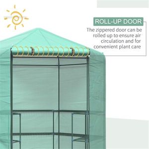 Serra Moderna Compatta per Casa e Giardino in Polietilene/PVC/Acciaio Zincato/Plastica, Facile da Montare - Product Image 4