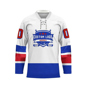 Últimos Diseños Personalizados de Camisetas de Hockey sobre Hielo con Logotipo a Color, Estilo Nuevo, Tejido de Malla con Paneles Cosidos, Manga Larga, para Todos los Deportes - Product Image 3