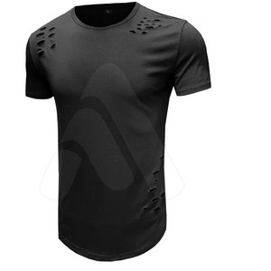 T-shirt Homme Coupe Droite Extensible Effet Vieilli Manches Courtes Mode Estivale Imprimé Personnalisé Décontracté 100% Coton Respirant - Product Image 4