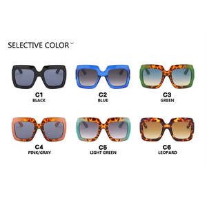 New Fashion Trend Square <b>Large</b> <b>Frame</b> High End and Personalized Street Photo Square Sunglasses - Product Image 3