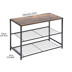 K&B Modern Stainless Steel Multi-shelf Foldable Freestanding <b>Shoe</b> <b>Rack</b> with Modular Design for Home Entryway <b>Storage</b> - Product Image 3