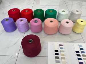 Meilleure vente haute durabilité NE 20s/1 fil recyclé cardé couleurs foncées pour tricot tissage prix de gros meilleur exportateur inde - Product Image 5