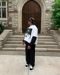 Pantalons de survêtement personnalisés en gros pour hommes et femmes |   Pantalon décontracté streetwear avec grand logo, pantalon de course tendance pour homme - Product Image 2