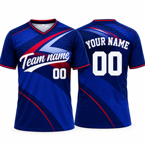 Custom Sublimated Printed <b>Football</b> Jersey V-Neck Short Sleeve American <b>Football</b> <b>Shirt</b> Men Quick Dry Breathable Team Sports - Product Image 1