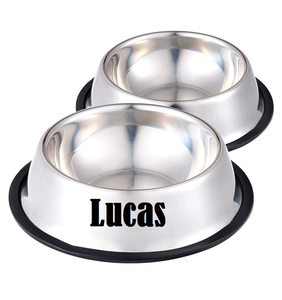 Tazón de alimentación para gatos, antideslizante, de acero inoxidable, fácil de limpiar, con nombre. - Product Image 5