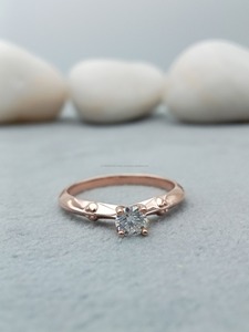 ROUND Shape LAB GROWN <b>Fine</b> Jewelry 925 SILVER SOLID GOLD Vvs Moissanite Diamond Engagement <b>Ring</b> Wedding <b>Ring</b> - Product Image 2
