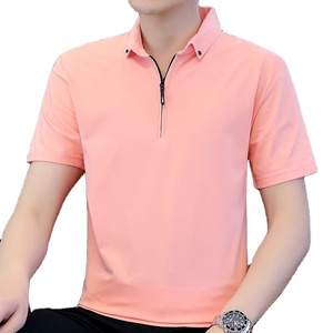 Polo d'été décontracté de couleur unie pour hommes 100% toile de polyester 2025 Street Style Slim-Fit Sports de plein air Parfait! - Product Image 1
