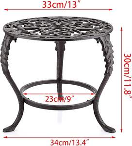 Soporte de hierro decorativo para macetas de jardín con etiquetado privado y diseño elegante para proyectos de paisajismo y decoración exterior. - Product Image 6