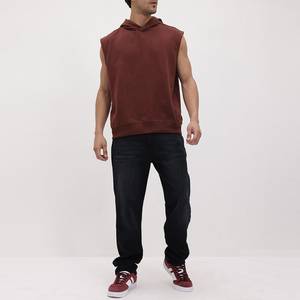 Débardeur à capuche zippé en coton pour homme – Idéal pour l'entraînement et la gym – Collection été - Product Image 4