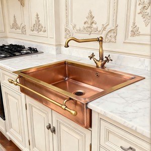 Luxury Contemporary Brass Kitchen Sink Handmade Deep Single Bowl Undermount Wash <b>Basin</b> for Home Kitchens - Product Image 3
