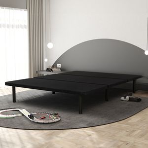 Black Twin Size Upholstered Platform <b>Bed</b> Frame <b>Space</b>-<b>Saving</b> Solution for Bedrooms Guest Rooms Apartments Dorms - Product Image 1