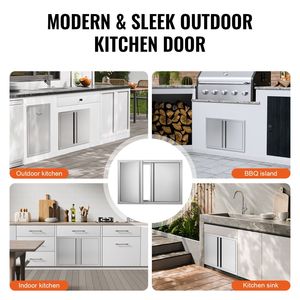 Porta da cucina esterna a doppia parete in acciaio inossidabile 28W x 19H pollici per armadietti - Product Image 2