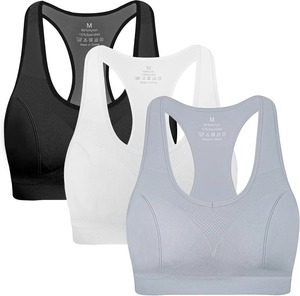 Women High Support Racerback Sports Bra Breathable Seamless Workout Bra <b>Padded</b> Yoga <b>Running</b> Gym Top - Product Image 2