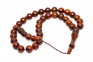 Chapelet artisanal en bois de rose écologique poli pour la prière religieuse, Tasbih pour la prière islamique quotidienne, Zikr, Dhikr, Maison - Product Image 4