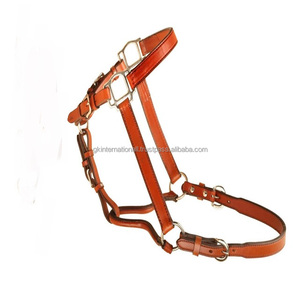 Sports de plein air produits d'équitation fournisseur équestre licou de cheval en cuir personnalisé réglable avec rembourrage rembourré - Product Image 5