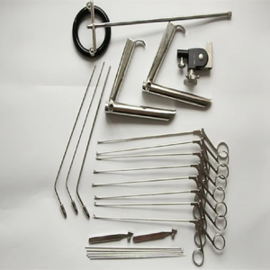 Set de Laringoscopio Médico, Kit de Instrumentos para Microcirugía Laríngea, Herramientas Quirúrgicas Manuales de Precisión de Acero Inoxidable - Product Image 1