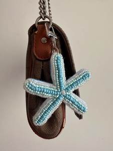 Handmade Embroidery Beaded Keychain with Elegant Floral Design Premium Beadwork Decorative <b>Bag</b> Charm and <b>Key</b> <b>Ring</b> Accessory - Product Image 1