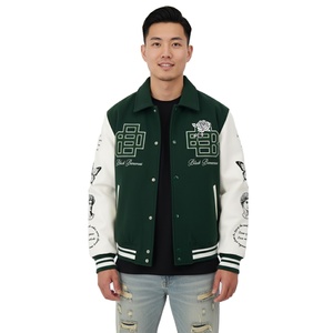 แจ็คเก็ตวาร์ซิตี้แบบสั่งทำพิเศษ พร้อมดีเทลปลายแขนแบบริบบิ้น และผ้าผสมขนสัตว์คุณภาพพรีเมียมเพื่อความสบาย เหมาะสำหรับใส่ลำลองหรือสตรีทแวร์ - Product Image 3