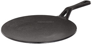 Pre-Seasoned Cast Iron Roti Tawa with Long Handle, 10 Inches (25 Cm), Black - Product Image 3
