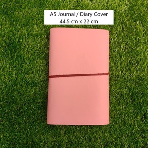Libreta de Oficina Rosa, Agenda de Cuero, Diario A5, Cubierta de Libreta Personalizable, Diario de Cuero con Grano Horizontal - Product Image 2