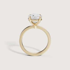 Anillo de Diamante Cultivado en Laboratorio con Corte Octogonal de 2 Quilates, Oro Sólido de 14K, Banda de 2.5MM, Anillo de Compromiso y Boda Solitario para Mujer - Product Image 2