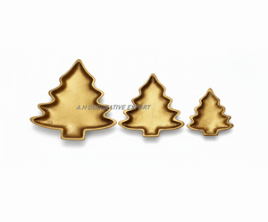 Bandeja de Metal para Adornos Navideños Hecha a Mano, Bandeja para Joyas con Forma de Árbol de Pino, Decoración Navideña para Mesa, Regalo de Navidad - Product Image 1