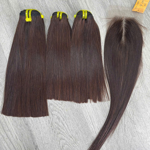 Cabello Virgen Vietnamita a Precio de Fábrica, Cabello Liso Sedoso en Trama para Mujeres, Color Marrón Chocolate, Precio de Fábrica al por Mayor - Product Image 2