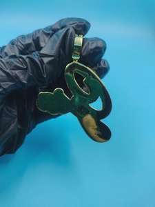 จี้เพชรโมอิสซาไนต์แบบกำหนดเอง VVS ผ่านการทดสอบ จี้ตัวอักษรชื่อสำหรับผู้ชาย สไตล์ฮิปฮอป เงินแท้ 925 ประดับเพชร - Product Image 4