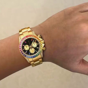 VVS EW Factory High Quality Rainbow Moissanite Diamond Luxurious <b>Watch</b> 4130/7750 Fashion movement mechanical <b>watch</b> - Product Image 1