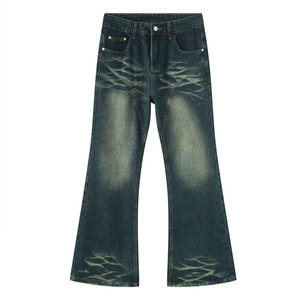 Pantalones de mezclilla para hombre de cintura alta, corte recto, para uso exterior, los mejores, informales, lavados, con MOQ bajo - Product Image 1