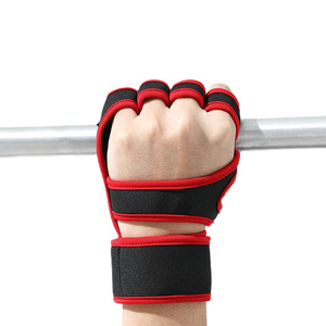 Gants d'entraînement sans doigts, protection des paumes avec grip antidérapant, sangle de poignet réglable pour adultes, matériau néoprène - Product Image 6