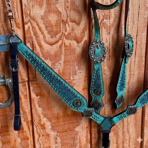 Hand <b>Tooled</b> <b>Leather</b> Western Headstall with Snap Bit Ends Genuine Cowhide <b>Leather</b> for Horse Riding - Product Image 3