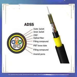 Cable de <span class=keywords><strong>fibra</strong></span> aérea <span class=keywords><strong>Adss</strong></span> 2 / 4 /6 /8 /12/ 24/ 48 /72/ 96 /144 Core Cable de <span class=keywords><strong>fibra</strong></span> óptica <span class=keywords><strong>ADSs</strong></span> para exteriores chaquetas dobles G657A G652D - Product Image 2