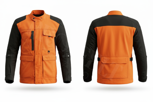 100% High Quality Textile Motorcycle Jacket with Multiple Pockets Zipper Closure Durable Weather-Resistant Outerwear Moto Jacket - Product Image 4