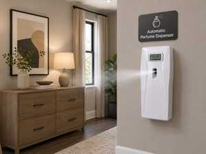 Automatic Wall <b>Mounted</b> Air Freshener <b>Spray</b> Dispenser with Digital Display and Low Battery Reminder for Home Use - Product Image 4