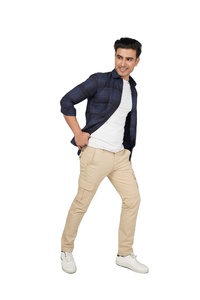 Pantalon de travail décontracté en toile respirant et imperméable pour homme, taille élastique, vente chaude, pantalon cargo en polyester/coton, personnalisable en gros - Product Image 4
